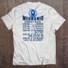 Mechanic Hourly Rate Blue Fire Skull Version Tee