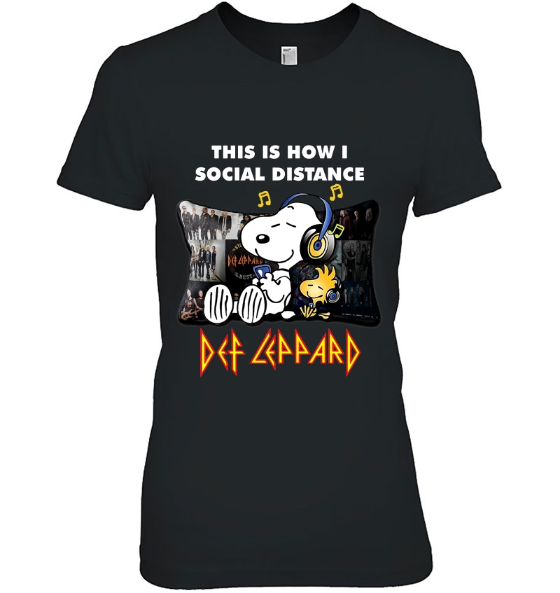 This Is How I Social Distance Def Leppard Snoopy And Woodstock Version Hoodie