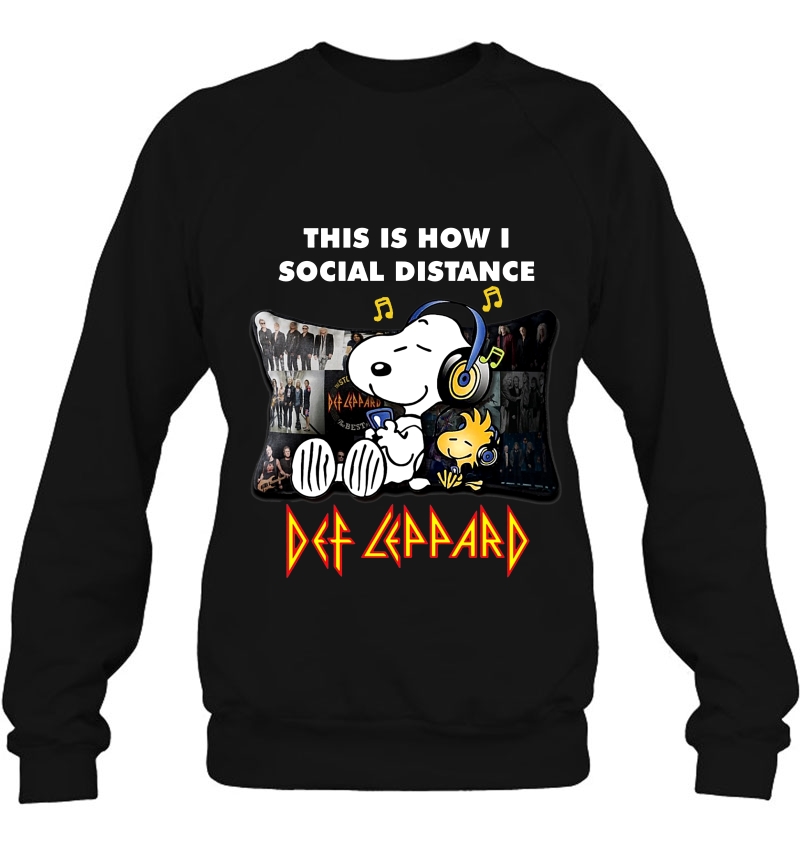 This Is How I Social Distance Def Leppard Snoopy And Woodstock Version Mugs