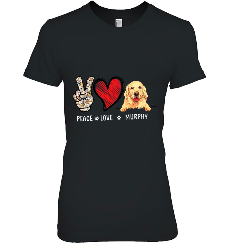 Peace Love Murphy Golden Retriever Lover Hoodie