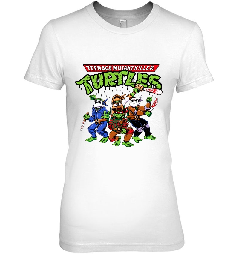 Teenage Mutant Killer Turtles Horror Movies Characters Parody Halloween Hoodie