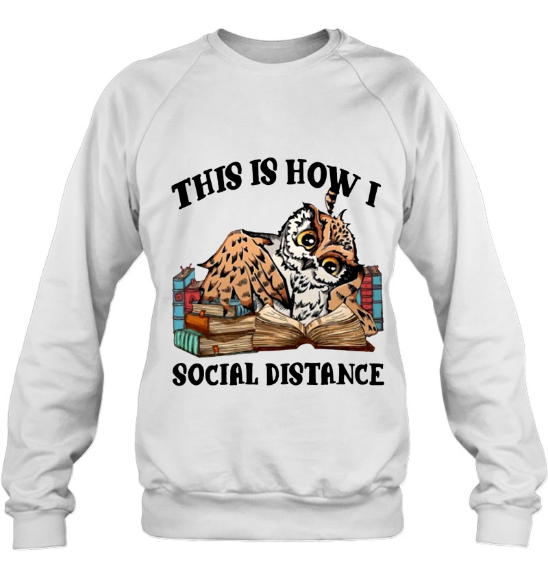 This Is How Social Distance Owl Reading Book Version Mugs