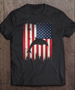 Dolphin Usa American Flag 4Th Of July Patriotic Gift Tee