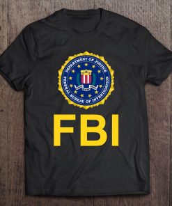 Fbi Shirt, Double Sided Fbi Federal Agent Chest Seal Logo Pullover Tee