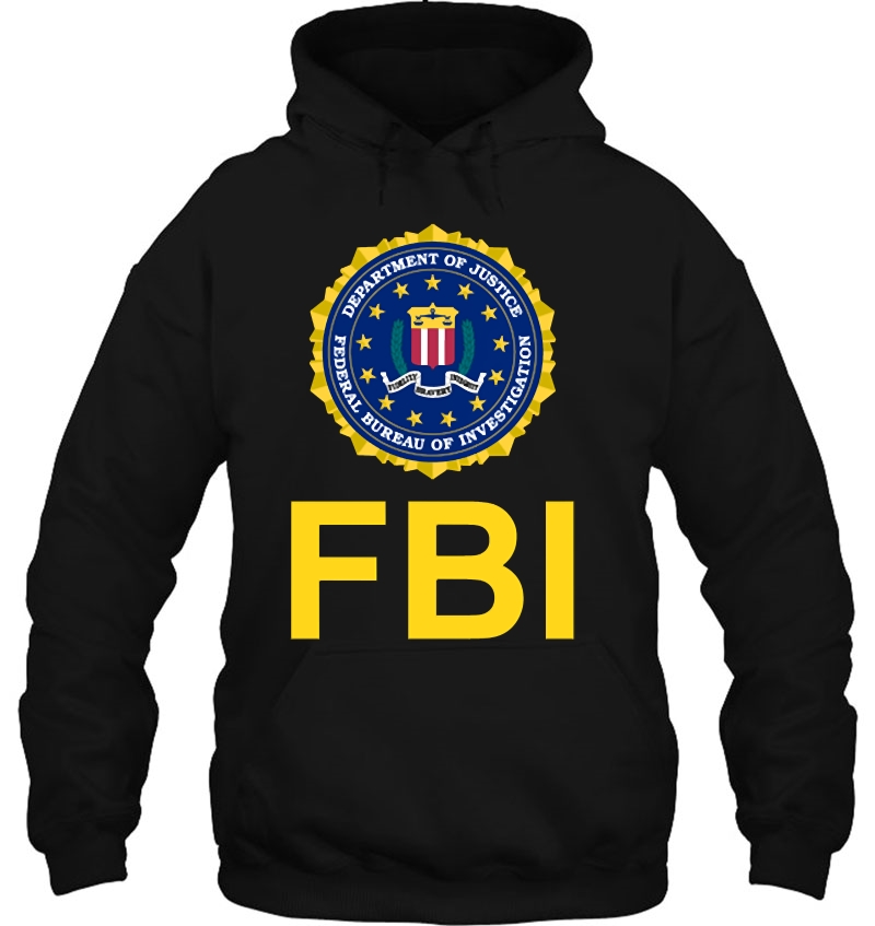 Fbi Shirt, Double Sided Fbi Federal Agent Chest Seal Logo Pullover Hoodie