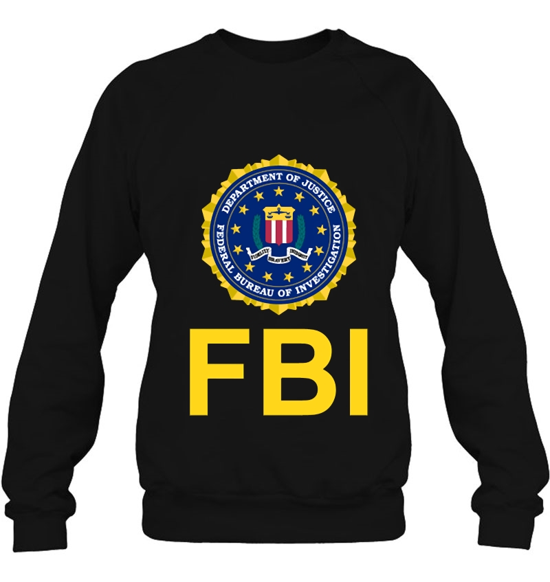 Fbi Shirt, Double Sided Fbi Federal Agent Chest Seal Logo Pullover Sweatshirt