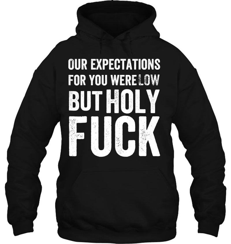 Funny Distressed Expectations Low Holy Fuck I Gift Mugs