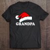 Funny Grandpa Santa Hat Family Matching Christmas Gift Tee