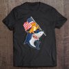 Funny July 4Th Shirt - Cat Riding A Shark - Us Flag Tee