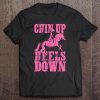 Girls Horseback Riding Gift Chin Up Heels Down Tee