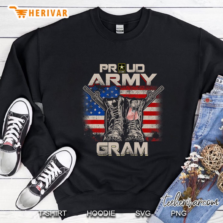 Proud Army Gram America Flag Us Military Pride Sweatshirt