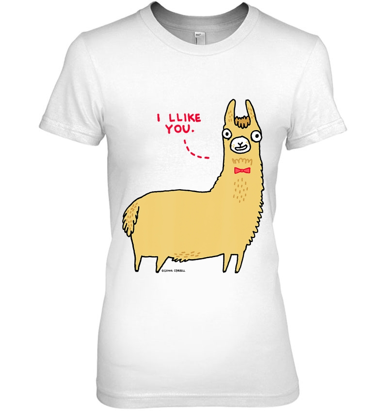 Gemma Correll I Llike You Llama Hoodie