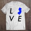 I Love New Jersey Home State Outline Nj Tee