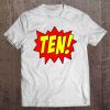 Kids Happy Family Clothing Ten Superhero Tenth Birthday Tee