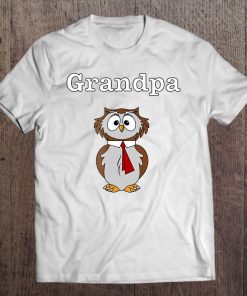 Mens Grandpa Owl Funny Tee