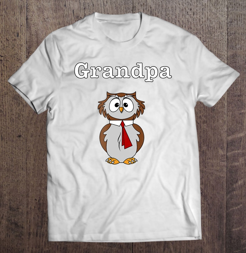 Mens Grandpa Owl Funny Shirt