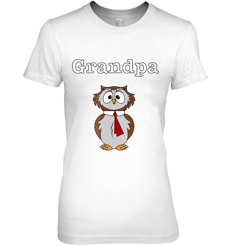 Mens Grandpa Owl Funny Hoodie