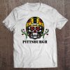 Pittsburgh Football Helmet Sugar Skull Day Of The Dead Tee