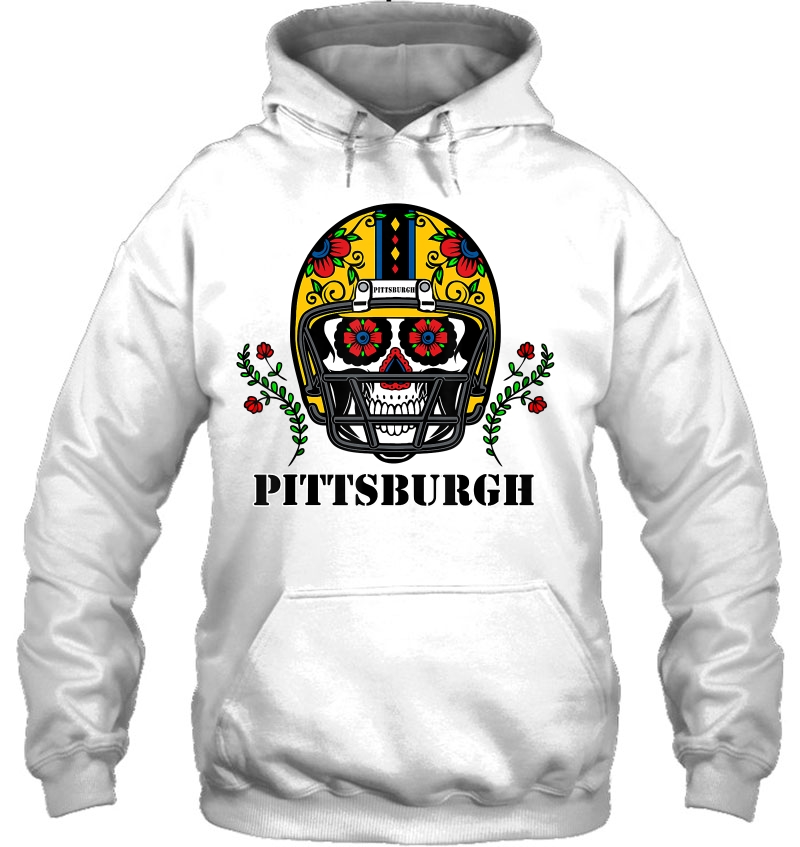 Pittsburgh Football Helmet Sugar Skull Day Of The Dead Mugs