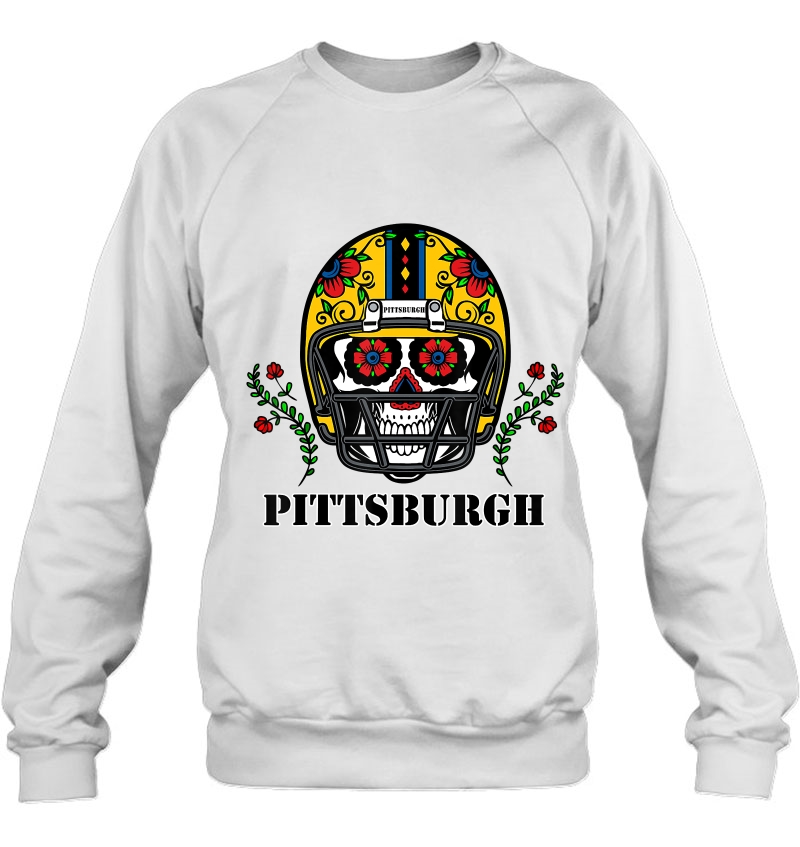 Pittsburgh Football Helmet Sugar Skull Day Of The Dead Mugs