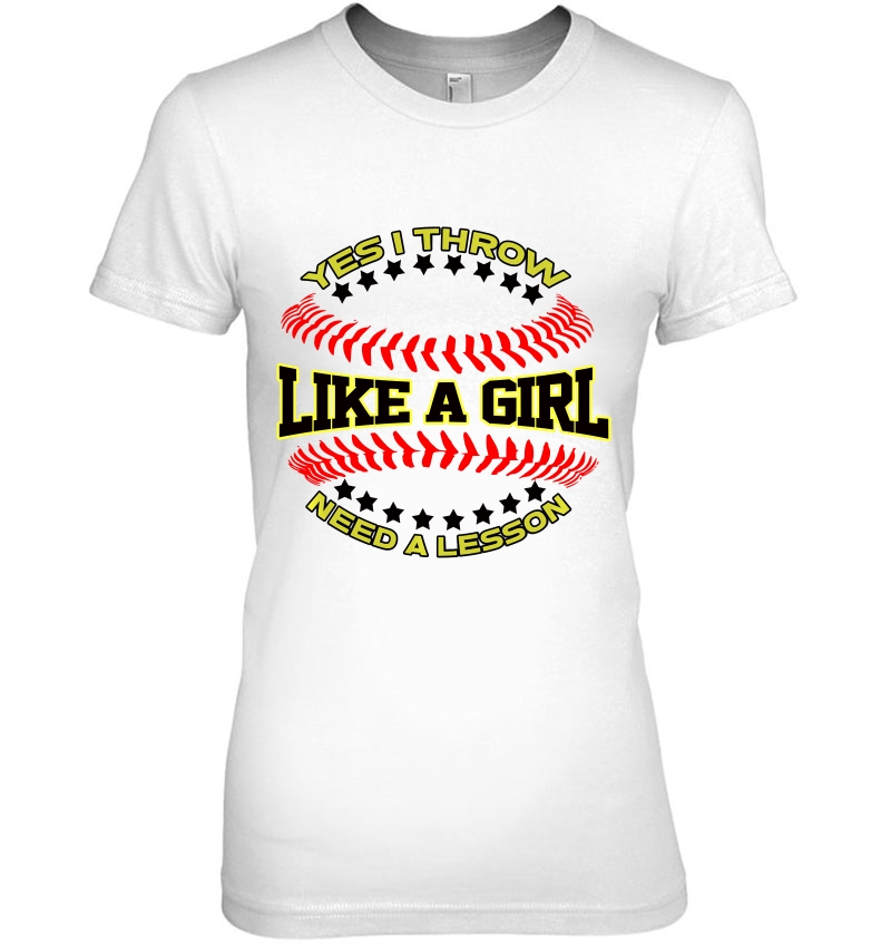 Softball Girls & Women Throw Like A Girl Teenager Gift Pullover Hoodie