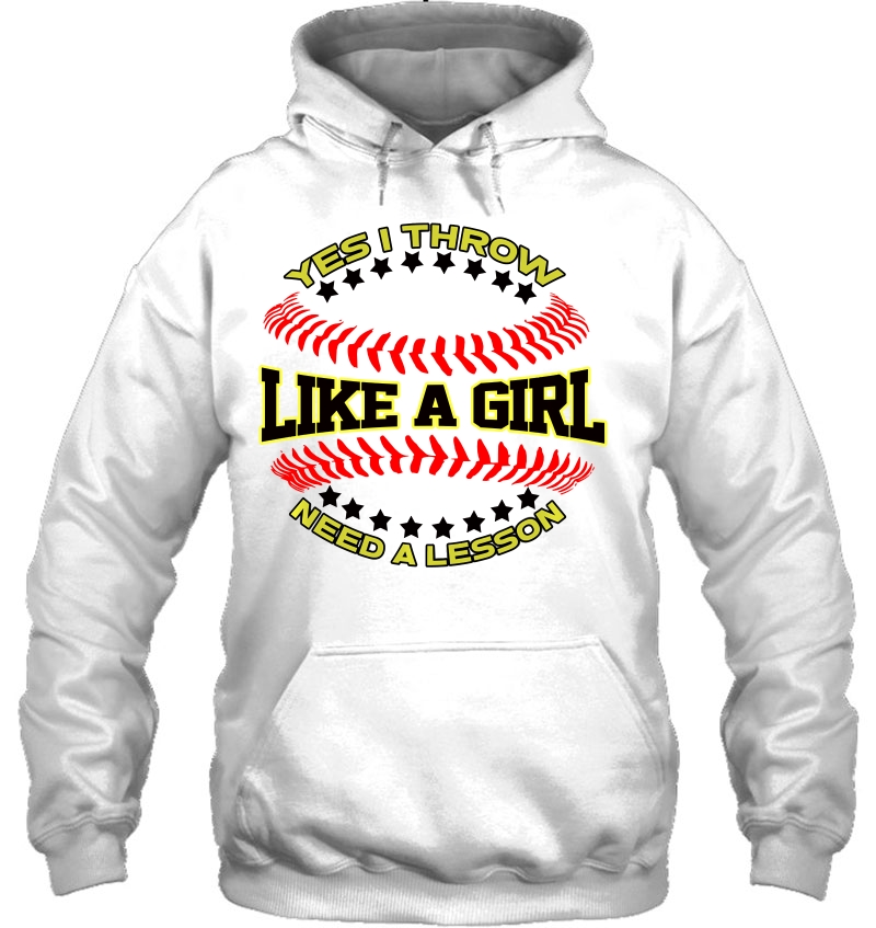 Softball Girls & Women Throw Like A Girl Teenager Gift Pullover Mugs