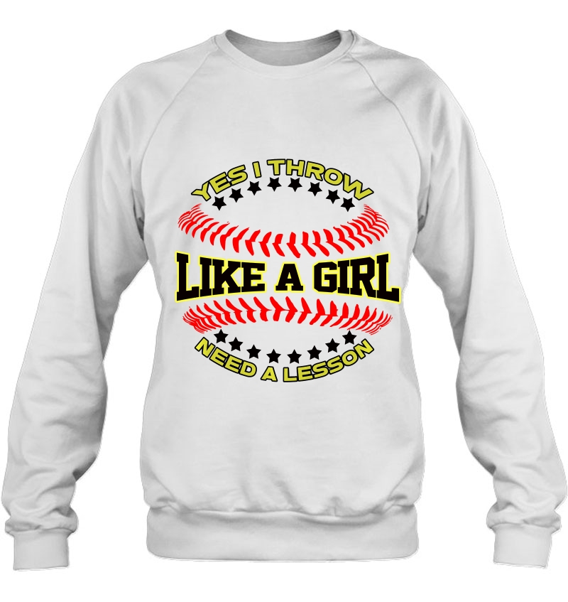 Softball Girls & Women Throw Like A Girl Teenager Gift Pullover Mugs