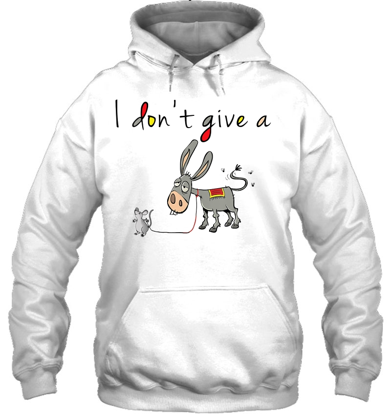 Womens I Don't Give Rats Ass Mouse Donkey Funny Witty Humor V-Neck Mugs