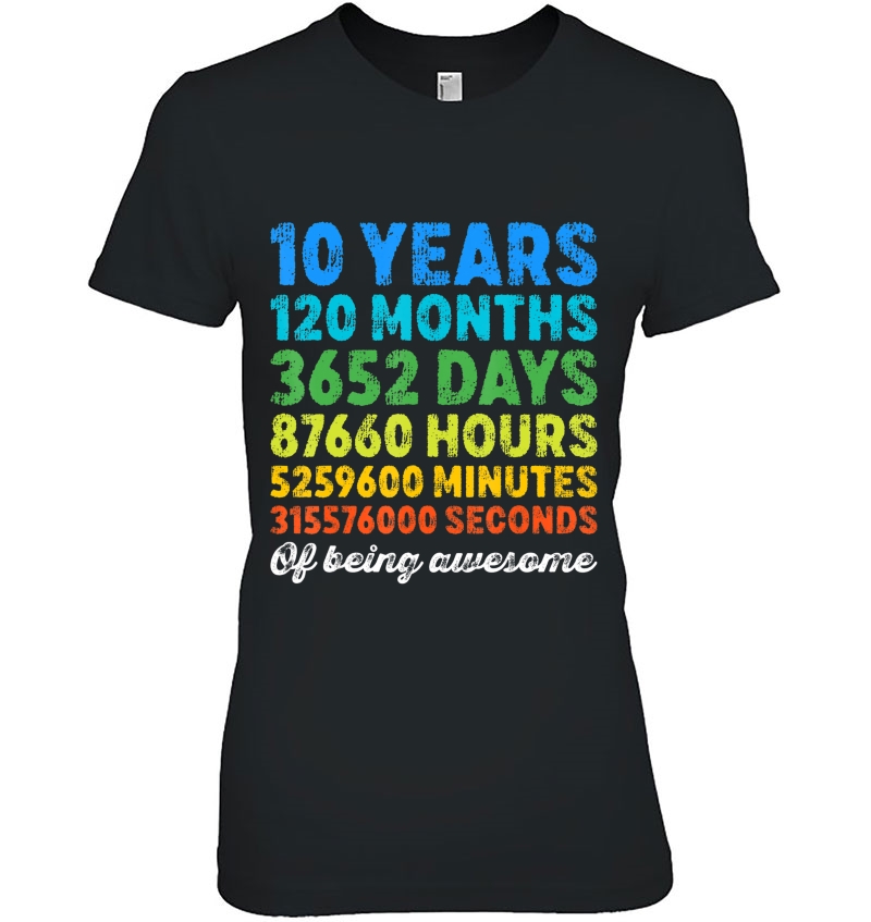 10 Years Old 10Th Birthday Shirt Vintage Retro Countdown Hoodie