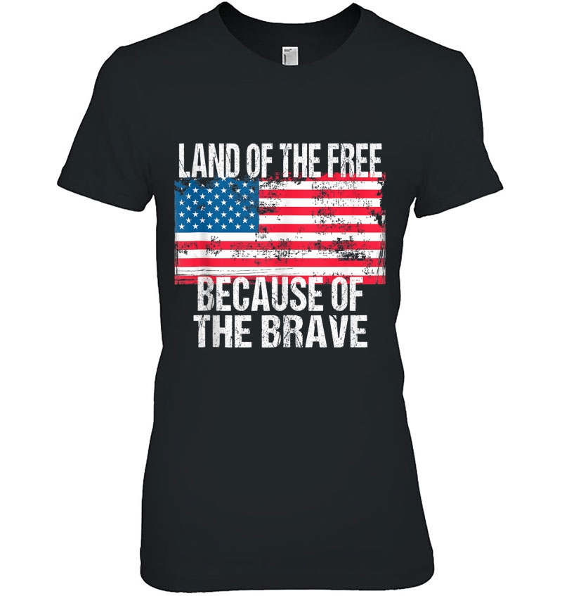 4Th Of July Usa Flag Land Of The Free Because Of The Brave Tank Top Hoodie