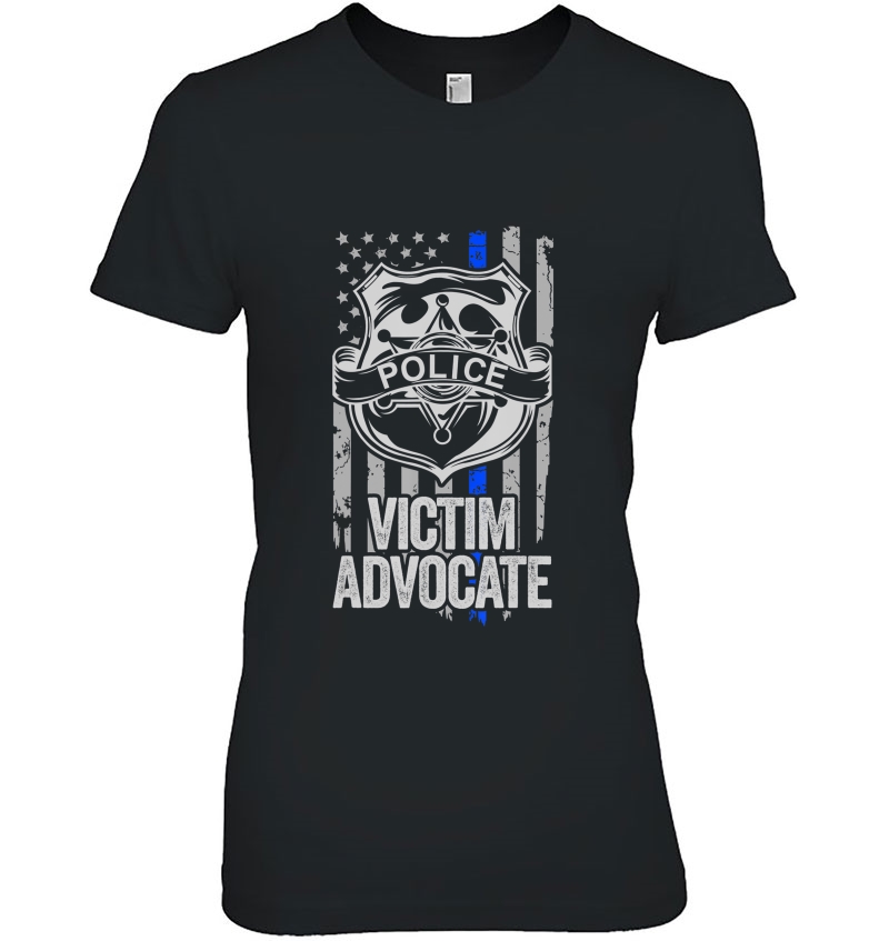 American Flag Blue Thin Line Apparel Victim Advocate Police Hoodie