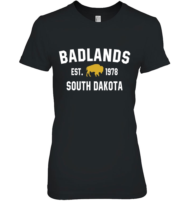 Badlands National Park Shirt Retro Vintage South Dakota Gift Ladies Tee