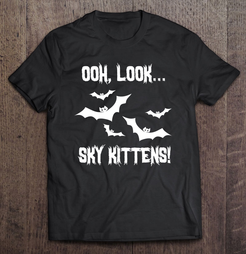 Bat Lover Bats Sky Kittens Cute Gift Shirt