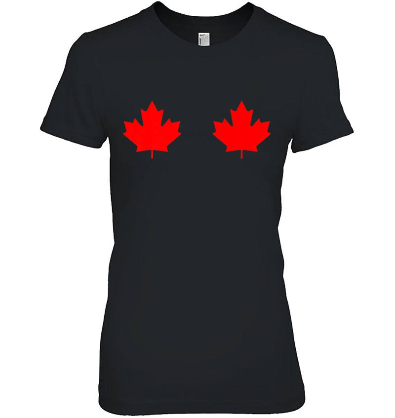 Boobs Maple Leaf Canada Day - Canadian Flag Cool Gift Idea Premium Hoodie