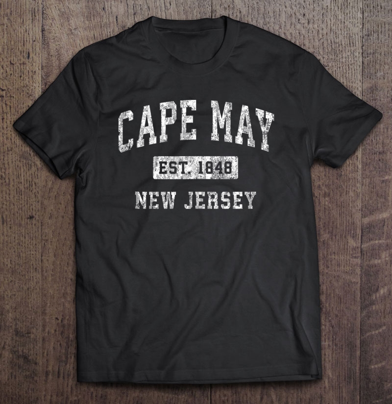 Cape May New Jersey Nj Vintage Established Sports Design Tank Top Shirt