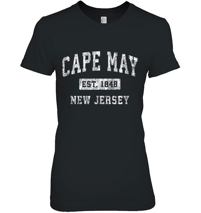 Cape May New Jersey Nj Vintage Established Sports Design Tank Top Hoodie