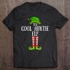 Fun The Cool Auntie Elf Shirt Family Matching Cute Christmas Tee