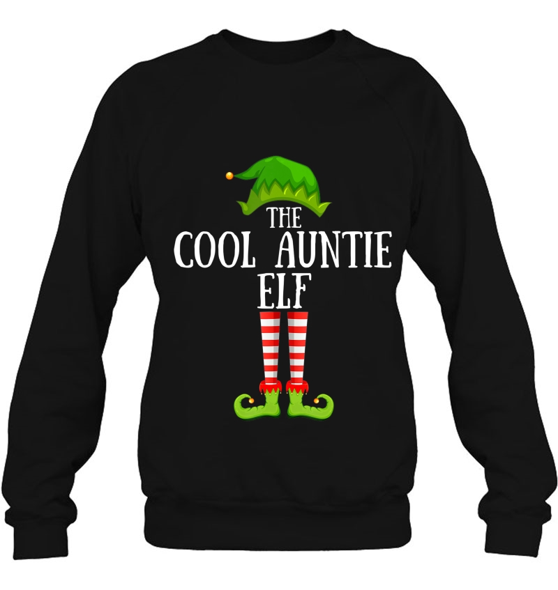 Fun The Cool Auntie Elf Shirt Family Matching Cute Christmas Mugs