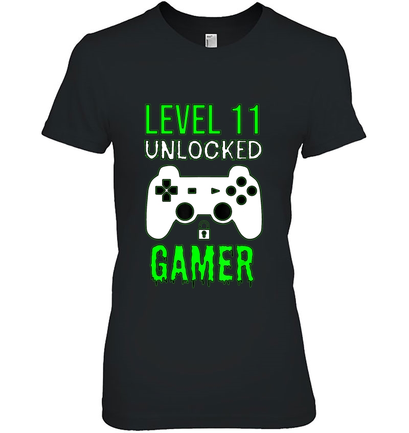 Gamer 11Th Birthday Funny Gift - Level 11 Unlocked Gamer Hoodie