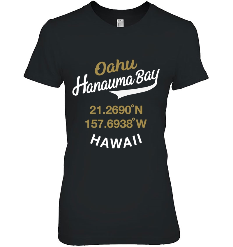 Hanauma Bay Hawaii Coordinates Vintage Hawaiian Hoodie