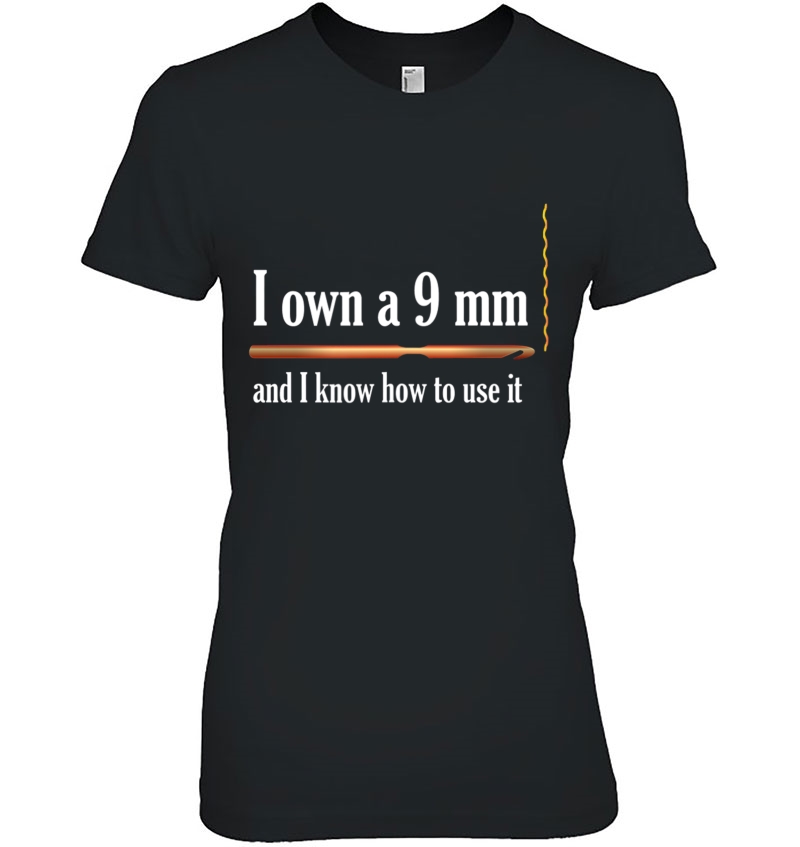 I Own A 9Mm Crochet Hook Crocheting Humor Hoodie