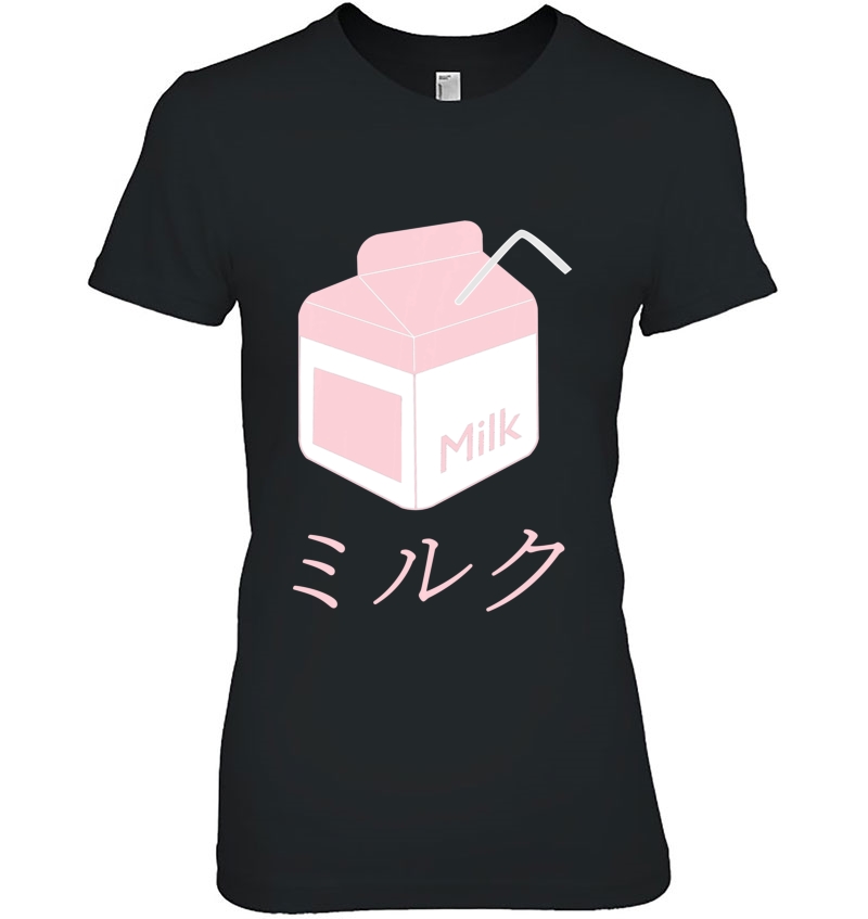 Kawaii Milk Carton Japanese Vaporwave Graphic - Pink Hoodie