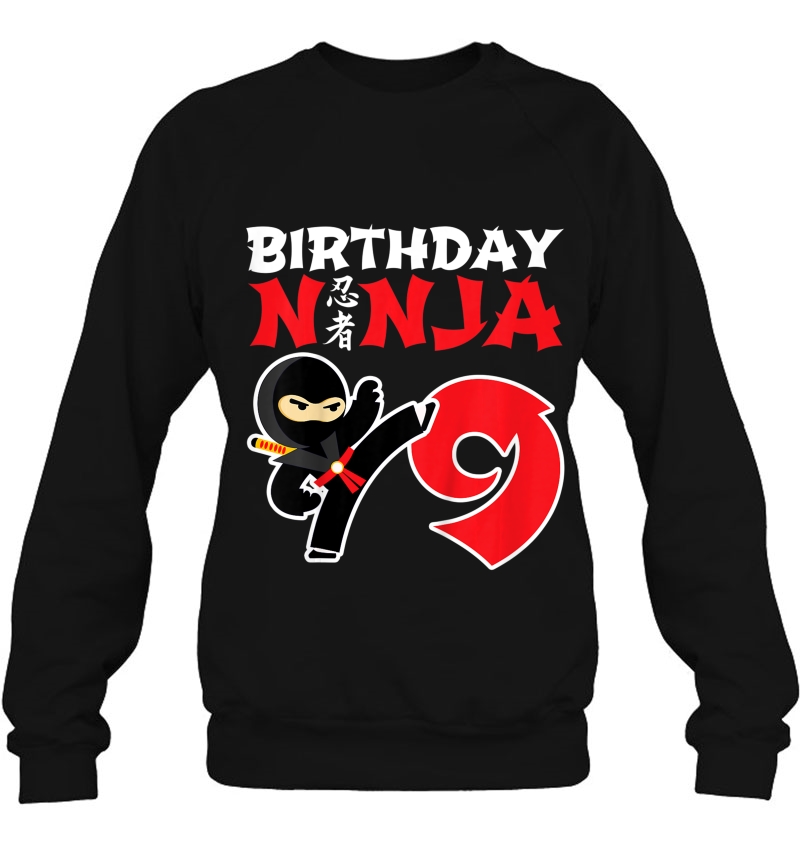 Kids Birthday Ninja Shirt - 9 Year Old Ninja Birthday Party Theme Mugs