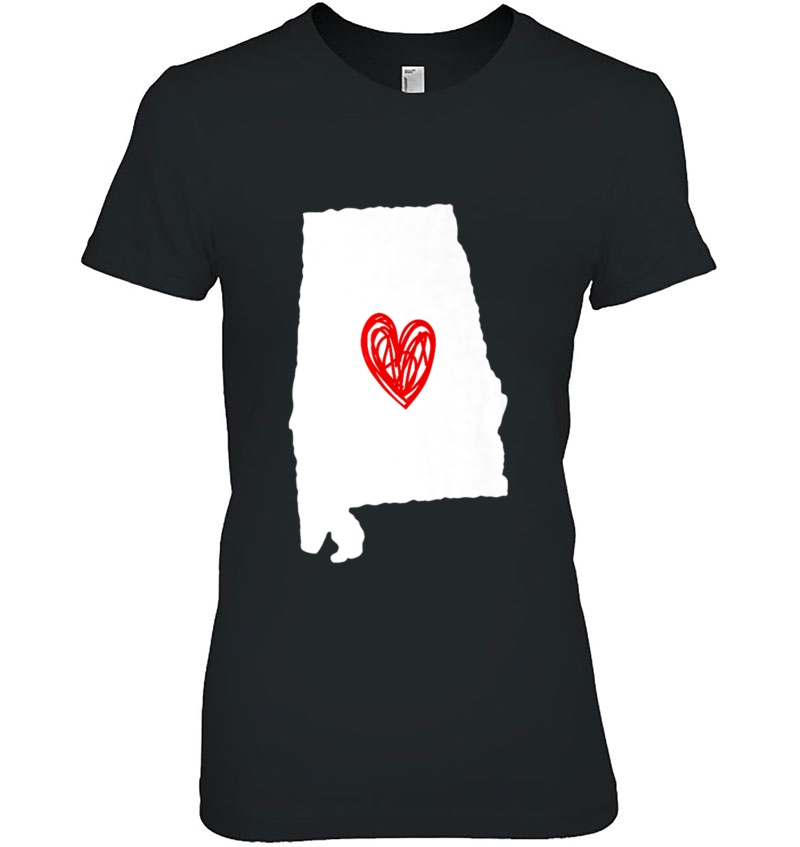 Love Alabama Heart Ladies Tee