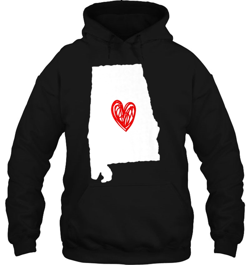Love Alabama Heart Hoodie