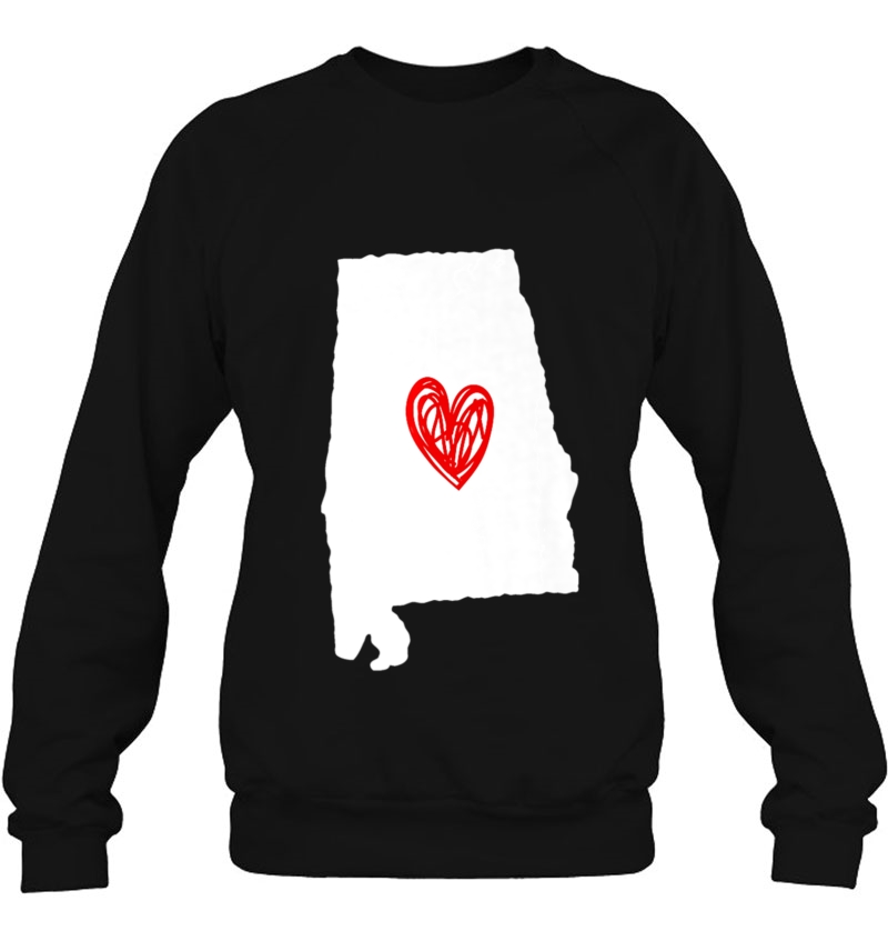 Love Alabama Heart Sweatshirt