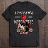 Lucifer's Motorcycle Shop Rockabilly Pin Up Girl On Chopper Tank Top Tee