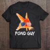 Pond Guy Goldfish Shirt Koi Carp Fish In Usa Flag Sunglasses Tee