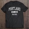 Portland Maine Me Vintage Established Sports Design Tee