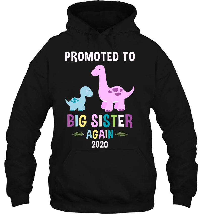 Promoted To Big Sister Again Shirt 2020 Dinosaur Mugs